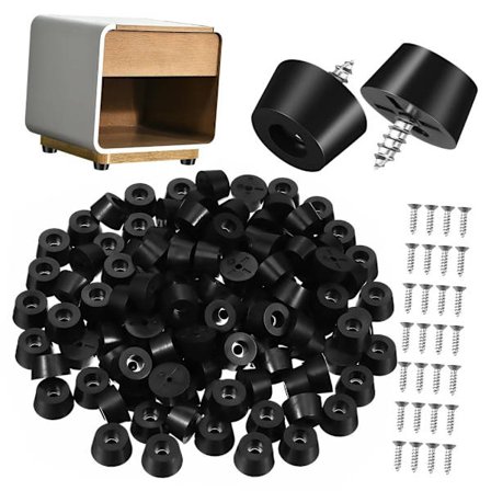 120 stk. PVC gummiføtter skjærebrett justerbare ben møbelfotputer