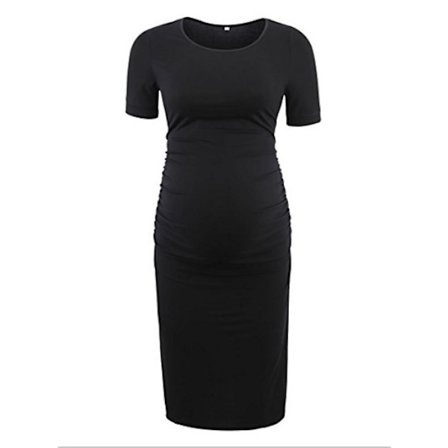 Kvinnors graviditet T-shirts Klassiska sidoplits T-shirts Topp Mamma