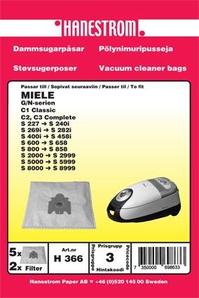HANESTRÖM Dammsugarpåsar MIELE S 5000- S 5999