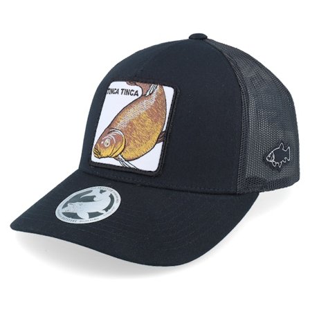 Skillfish - Svart trucker Caps - Tinca Tinca Tench Doctor Fish Retro Black Trucker @ Hatstore