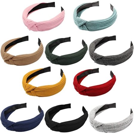 Damehodebånd 10 stk Vintage Stoff Brede Hodebånd med N