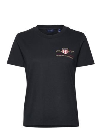 Archive Shield Ss T-Shirt T-shirt Top Sort GANT
