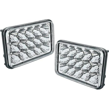 2 stk 4x6 tommer 90W LED-lamper Krystallklare frontlykter Rektangulære Erstatningsforseglede frontlykter