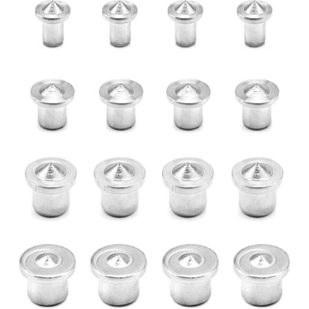 16 st Träpluggscentrum, Borrguideverktyg i rostfritt stål, 6/8/10/12 mm