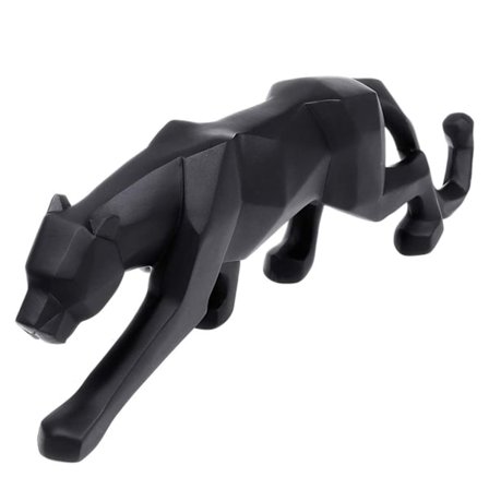 Modern konst Geometrisk panterstaty Harts Leopardskulpturer för bokhylla Showcase Shop Hemmakontor Skrivbordsdekoration