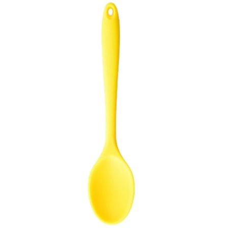 Silicone Spoon Heat-resistant Solid Color Food Grade Cooking Spoon Tools For Home