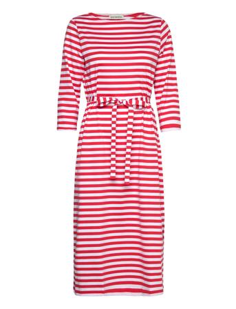 Tasaraita Ilma Dress Dresses T-shirt Dresses Rød Marimekko*Betinget Tilbud