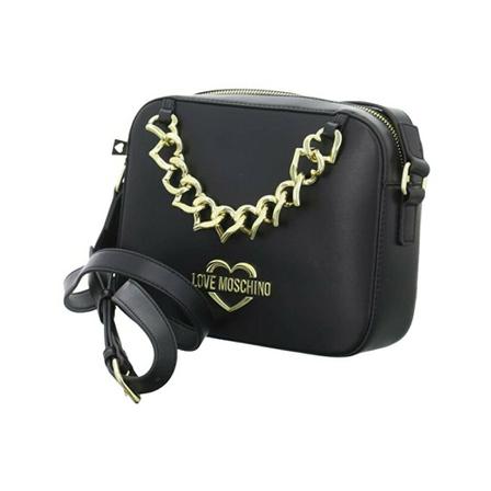 Love Moschino, Shoulder bag with front chain jc 4253pp 0akc 0000 Czarny, Kobieta, Rozmiar: ONE Size