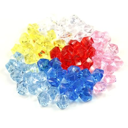 200 stk. Akrylsten til akvarium, fiskeskål, akvarium, havedam, håndværk, isterninger, dekorationsvasefyld, småsten