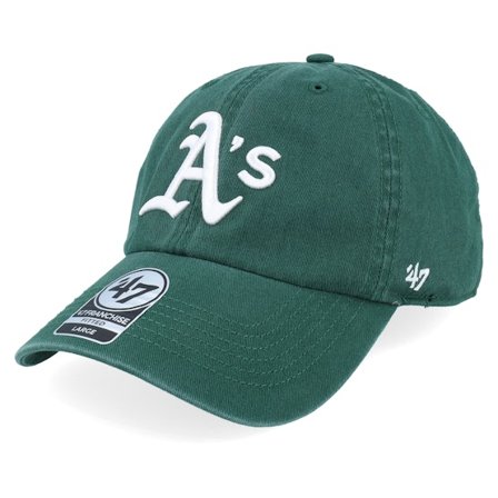 47 Brand - MLB Verde unconstructed Cappellino - Oakland Athletics MLB 47 Dark Green Dad Cap @ Hatstore