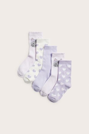 Kappahl | 5-pk. sokker | Lyselilla