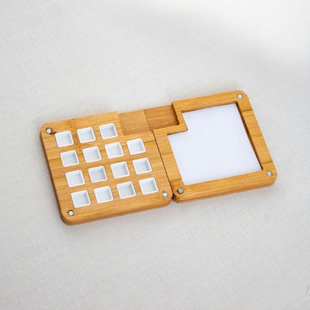 Färgblandningslåda Svart valnöt Tom Box Palett FÄRG 1 FÄRG 1