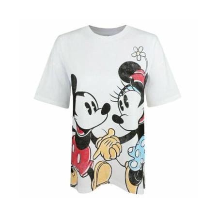 Disney Kvinnor/förälskade Damer Musse & Minnie Mouse Slouch T-shi