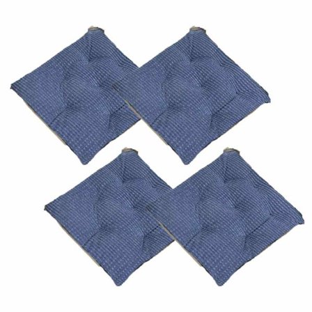 Matsalsstolsdynor med knytband, maskintvättbara sittdynor, vändbara stolsdynor för matsalsstolar inomhus, mjuka stödjande dynor med