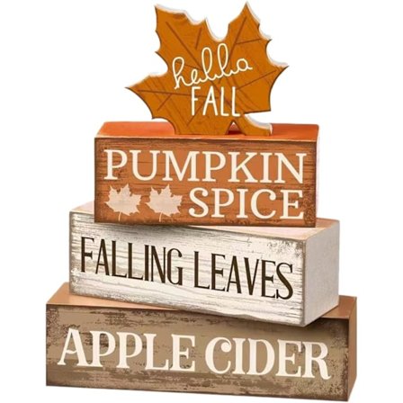 Efterårsdekoration med ahornblade | Efterårstrædekor med ahornbladsmønster bordpynt til komfur, skrivebord eller hylde