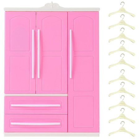 1 set dockhusdocka garderob dockkläder garderob mini hus möbler mini dockkläder galgar