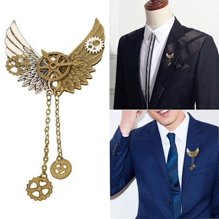 Steampunk Brosch Dam Herrar Stor Pin