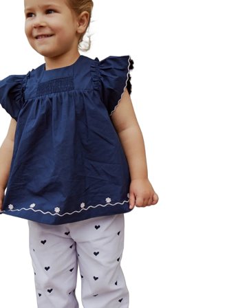 Copenhagen Colors Twill Heart Pants - Purple - 116