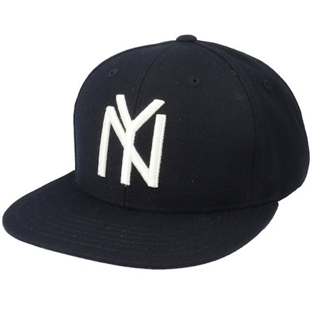 American Needle - New York Black Yankees Archive 400 Black Snapback Snapback Black Cap - @ Hatstore