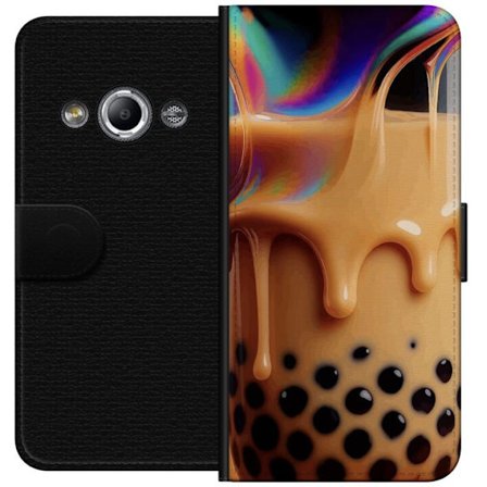 Yhteensopiva Lompakkokotelo Samsung Galaxy Xcover 3 Luova kuplajuoma sateenkaarevalla kiillolla ja valuvilla helmillä