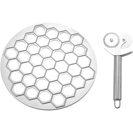 Russisk Pelsmeni Form Maker Metal Pelmeni Form med Ravioli Hjul Kage Pasta Dobbelt Cutter til Køkken Madlavning Værktøjer