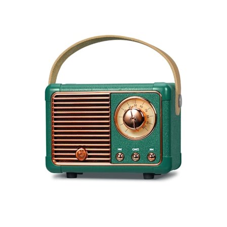 Mini Bluetooth-högtalare med FM-radio Uppladdningsbar Retro Radio Bluetooth-högtalare Bluetooth 5.0/Bra Överlägset Ljud Stöder Samtal YEMAESRE