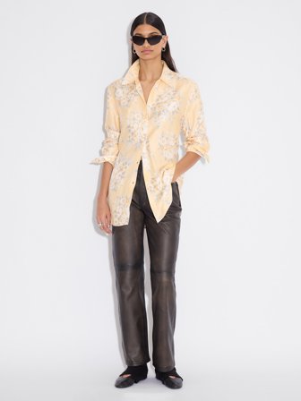 Holzweiler Eila Print Shirt - Light Orange Mix - Women's - L