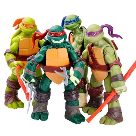 4-pakning Teenage Mutant Ninja Turtles Actionfigurer - Samleleker for barns bursdager