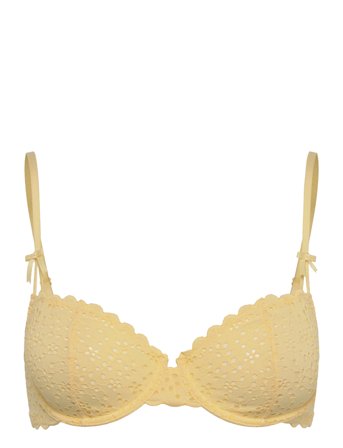 Wire Bra Broderie Anglais Yellow Lindex