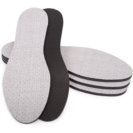 4 Pairs Anti-Perspirant Insoles - Removable Cotton & Latex Foam Inserts