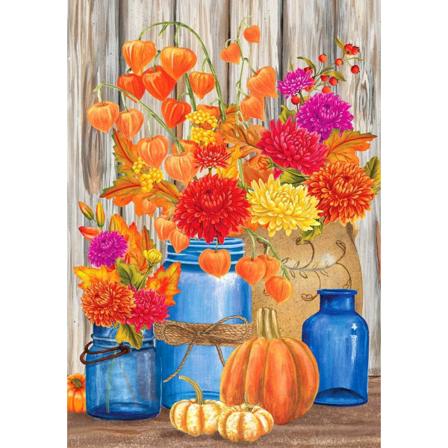 (30X40cm) Blomster Diamantmalerisett for Voksne Nybegynnere, 5D Di