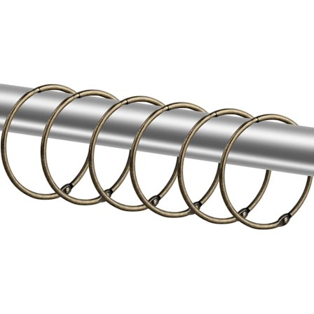 36-pak Duschforhængsringe (Bronze)