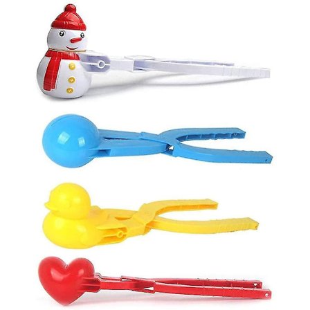 4 Pakke Snøballklyper, Vinter Snøball Maker Leker, Snøballpresse, Snøballklyper Hjerteformede Snøballer, Perfekte Utendørs Lekesnøleker For Barn