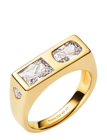 Maria Black Us Three Signet Ring Guld