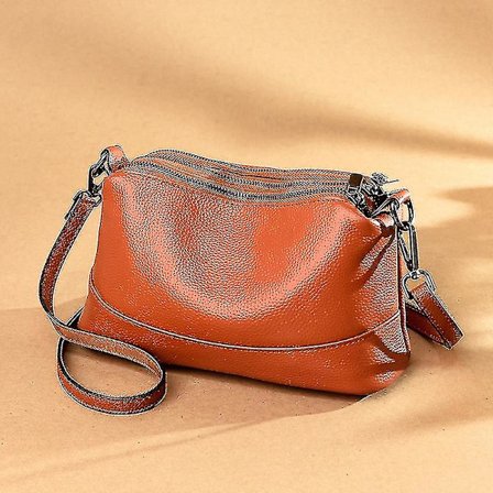Väska för kvinnor, axelremsväska, messenger-väska, äkta läder