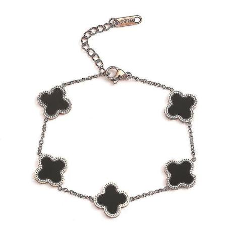 Clover Smykker, Titanium Stål Armbånd 1 Styk Sort