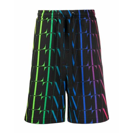 Valentino Vltn Times Logo Bermuda Shorts Sort, Herre Chino Shorts