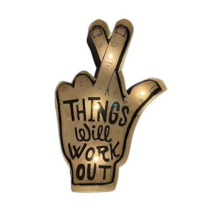 Retroskylt THINGS med ljus