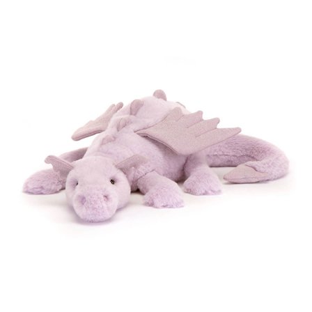 [LLC] Jellycat 50 cm Vit Drage Gosedjur Leksak, Sød Drage Plys Blød Drage til Børn Kæreste Fødselsdagsgave Lavender purple
