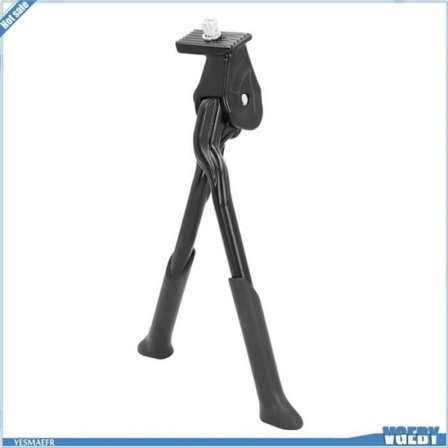 VGEBY Centralt Dobbelt Ben Cykelstøttefod, Højdejusterbar, Aluminiumlegering