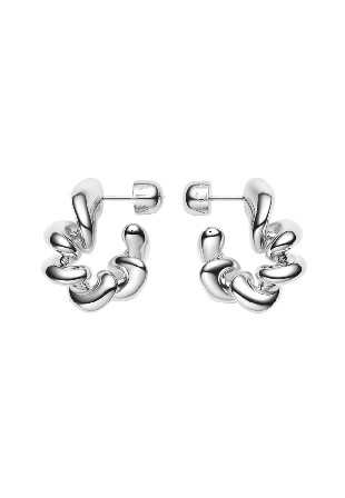 Maria Black Coil Hoops Medium Silver Earrings Smycken & klockor Dam ONESIZE