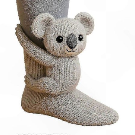 Festlige Sokker med Dyreprint - Kat og Hjort Vintervarme til Piger og Kvinder