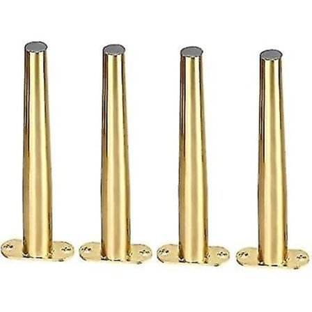 Möbelstöd i rostfritt stål - Ersätt korta metallben för soffa, infällda ben för DIY-kaffebord - Guld (25 cm/9,8 tum)