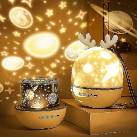 2023 Nattljusprojektor med musik, stjärnljusprojektor med fjärrkontroll, 6 projektorfilmer Baby