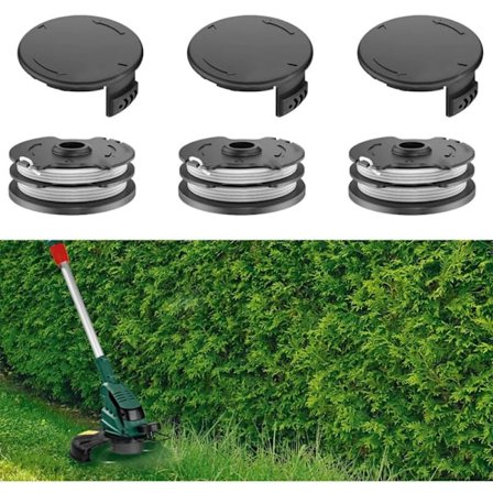 Sæt med 3 spoler med spolecover til Parkside PRTA 20-Li A1- IAN