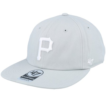 47 Brand - Gris snapback Gorra - Pittsburgh Pirates Linscott Captain Rl Grey Snapback @ Hatstore
