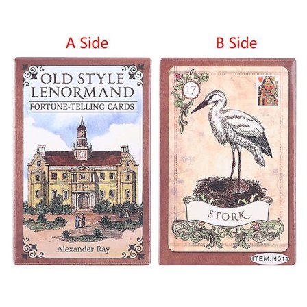 1 æske orakelkort i gammel stil lenormand orakelkort tarotkort fest profeti spådom brætspil (FMY)