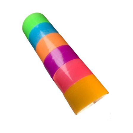 6 stk. Morsomme fargerike klistreballruller med lysende farger