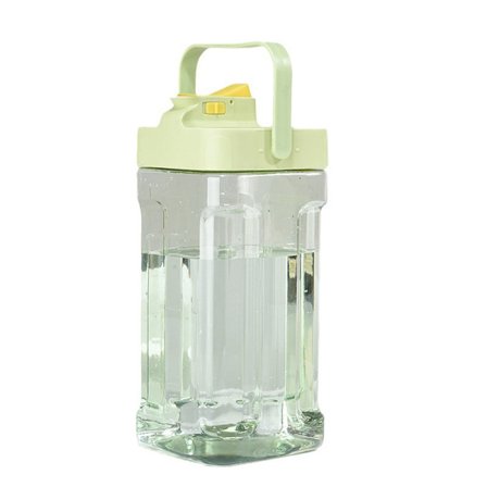 Kylskåp Vattendrycksbehållare med tapp, läckagesäkert handtag Dryck flytande iced dryckesbehållare för utomhuscamping grön