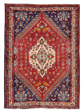 Shiraz Matta Orientalisk Mörkröd/Svart (Ull, Persien)